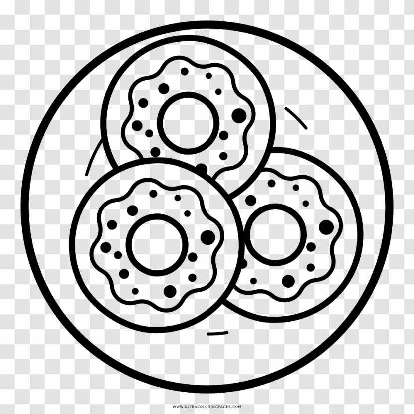 Donuts Coloring Book Berliner Drawing Ciambella - Monochrome - Adult Transparent PNG
