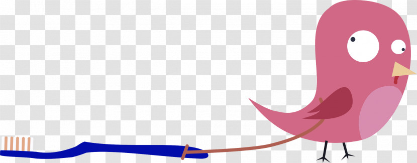 Character Beak Water Bird Pink M Computer Transparent PNG