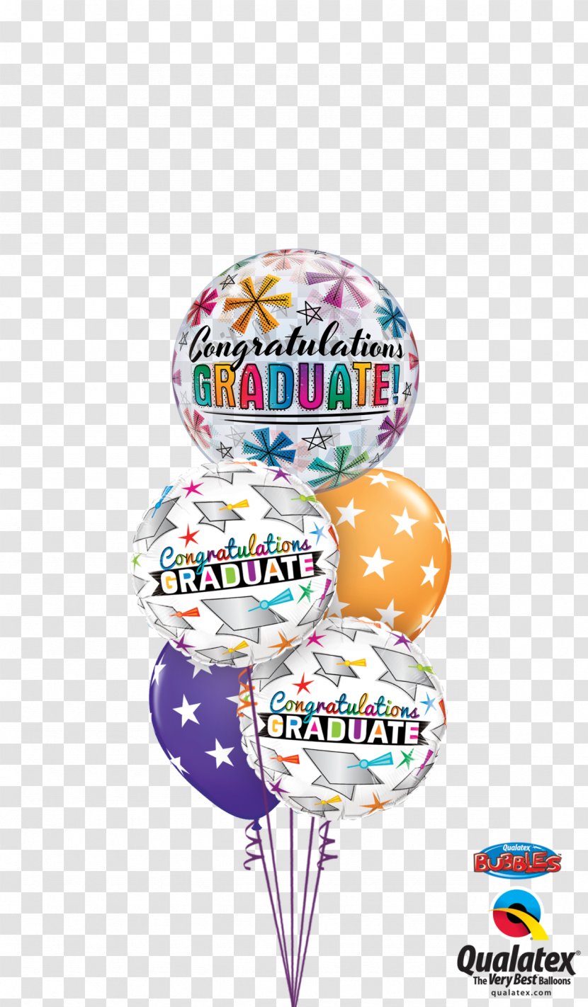 Balloon Flower Bouquet Graduation Ceremony Square Academic Cap Party - Baby Shower - Bear Ballon Transparent PNG