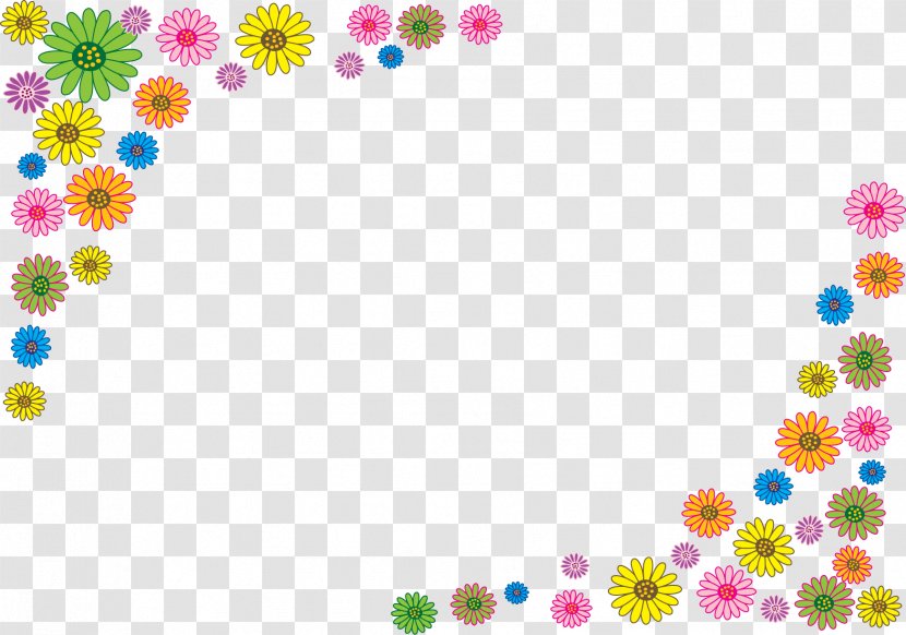 Stock Photography Download Illustration - Pattern - Colored Flowers Border Transparent PNG