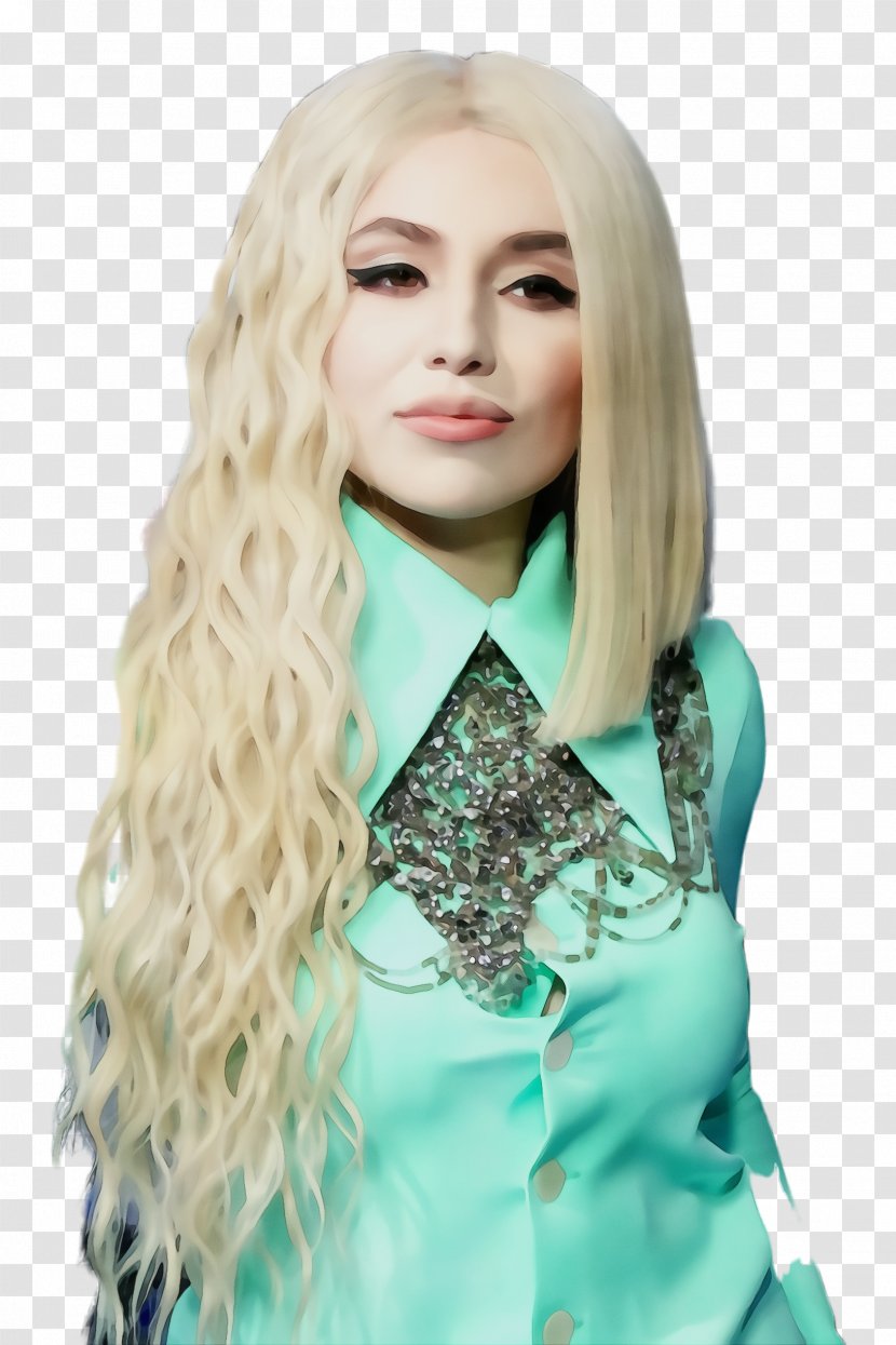 Hair Clothing Blond Wig Turquoise - Coloring Costume Transparent PNG