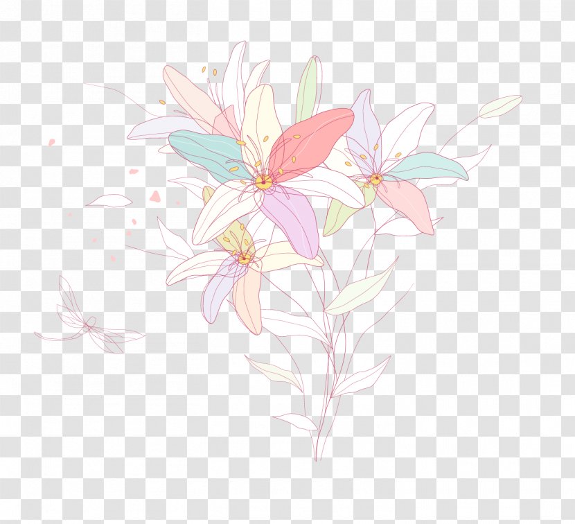 Paper Floral Design Petal Heart Pattern - Vector Flowers Transparent PNG