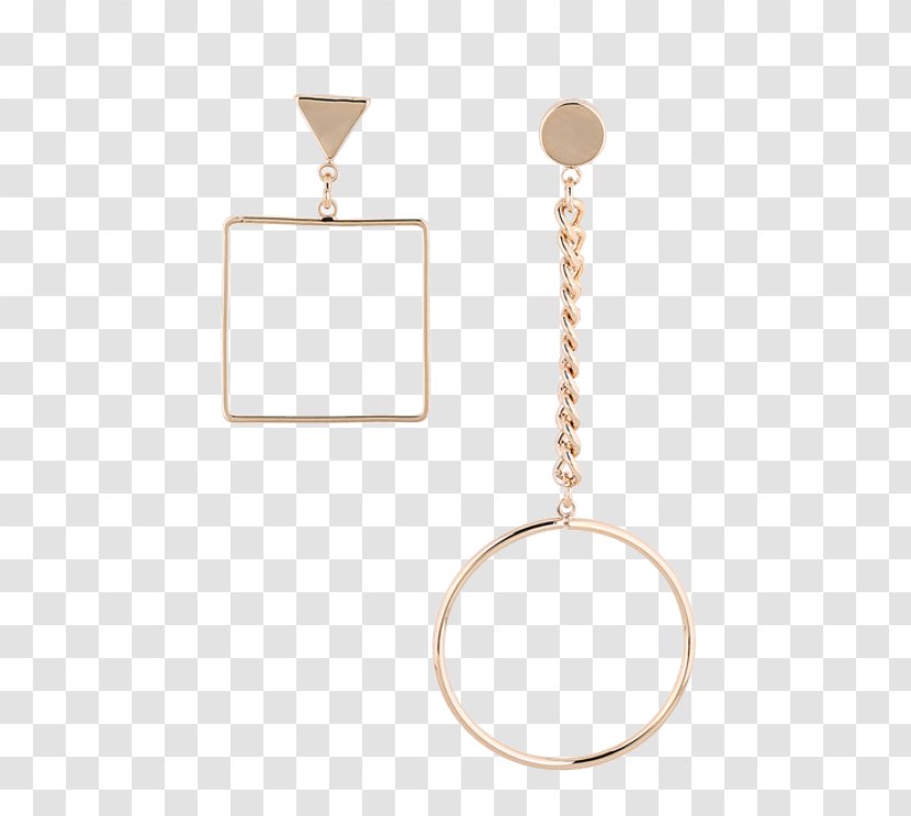 Earring Charms & Pendants Body Jewellery Silver - Golden Geometric Circle Transparent PNG