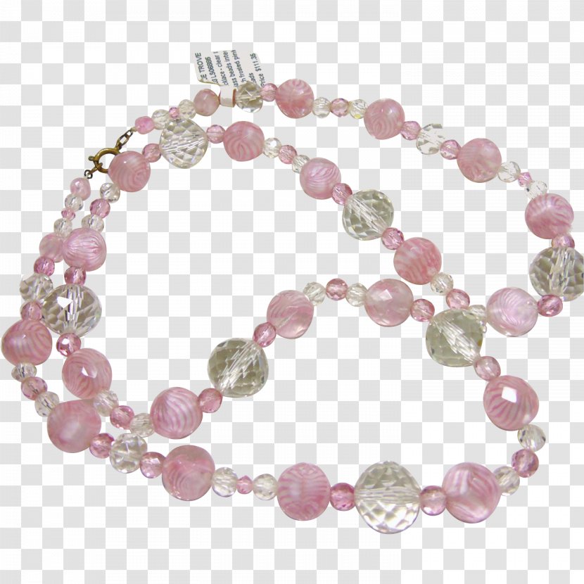 Bead Necklace Bracelet Pink M Body Jewellery - Fashion Accessory Transparent PNG