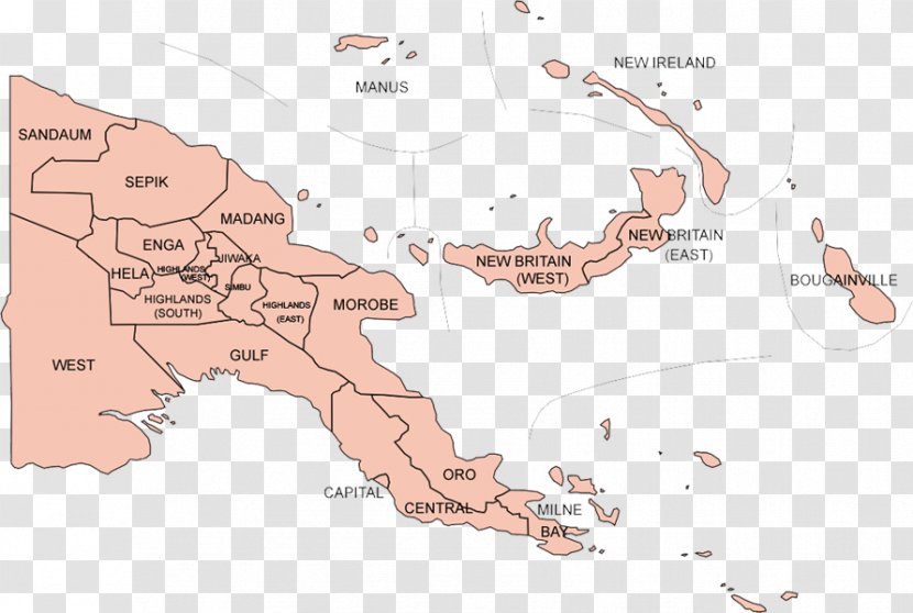 Jiwaka Province Hela Provinces Of Papua New Guinea Oro - Map Transparent PNG