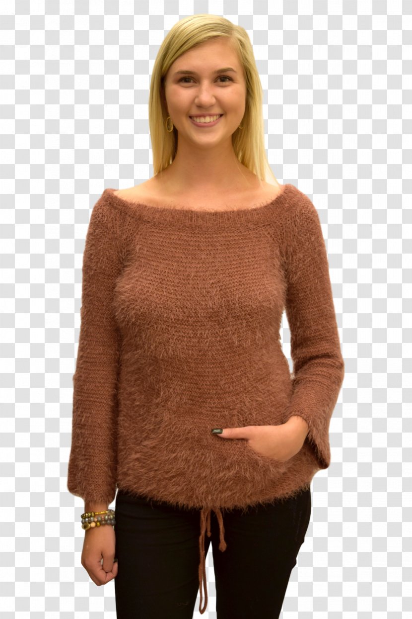 Sleeve Shoulder Sweater Wool - Neck - Apricot Lane Boutique Des Moines Transparent PNG