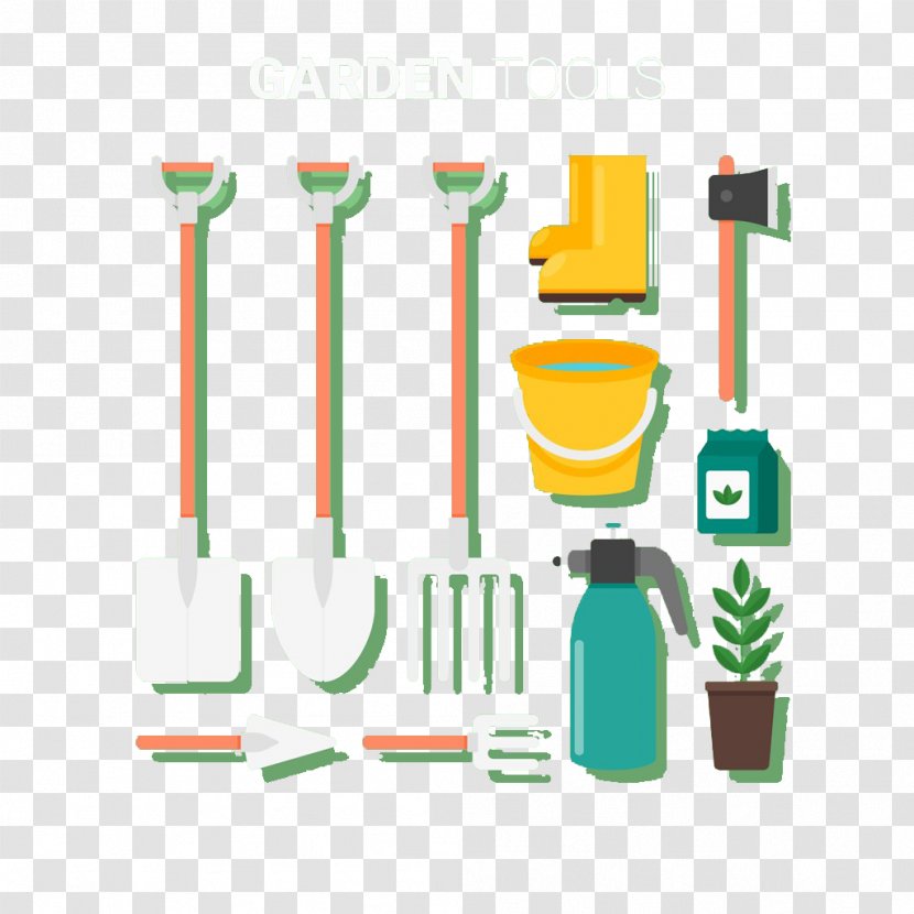 Tool Graphic Design Designer - Gratis - Element Flat Garden Tools Transparent PNG