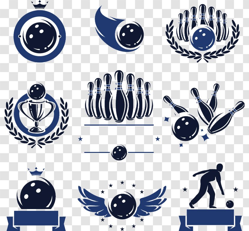 Bowling Pin Logo Illustration - Sport - Creative Vector Material Transparent PNG