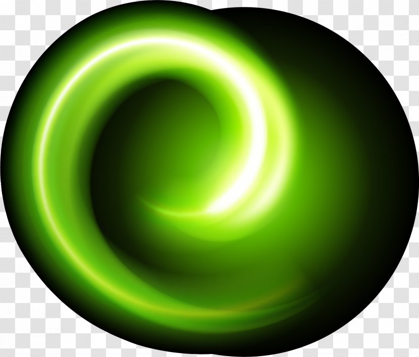 Circle Wallpaper - Computer - Green Spiral Light Effect Transparent PNG