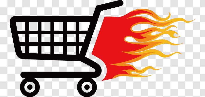 Shopping Cart Icon - Clip Art - Flame Transparent PNG