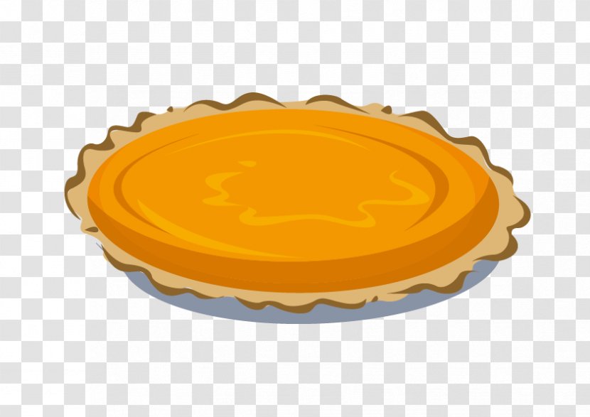 Pumpkin Pie Egg Tart - Orange - Vector Pizza Transparent PNG