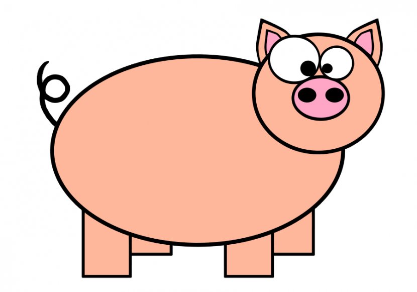 Domestic Pig Roast Cartoon Clip Art - Free Clipart Transparent PNG