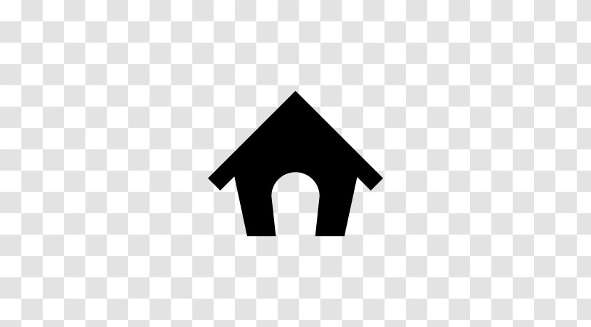 Flat House - Apple - Black And White Transparent PNG