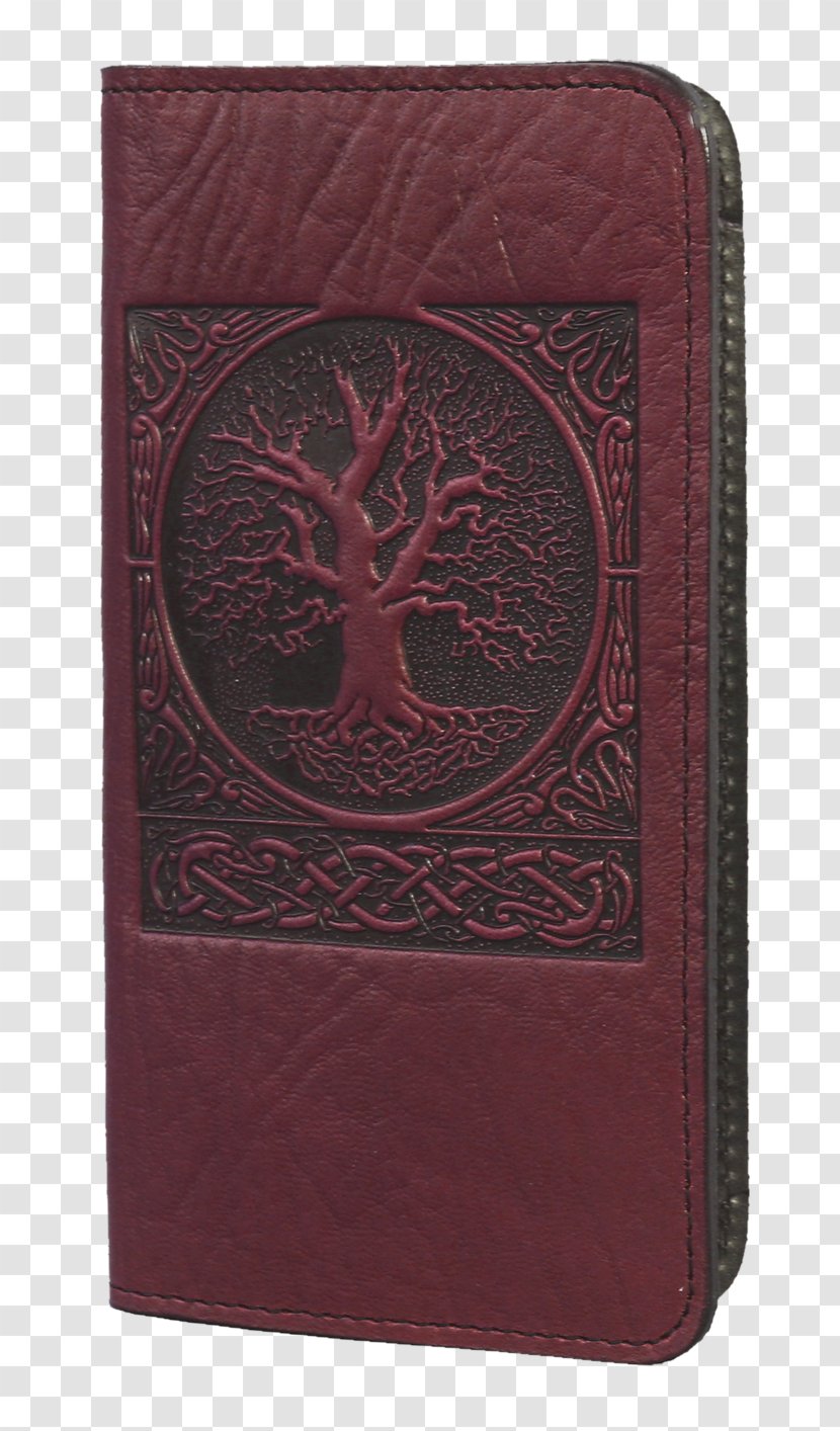 Wallet Maroon Leather World Tree Color Transparent PNG