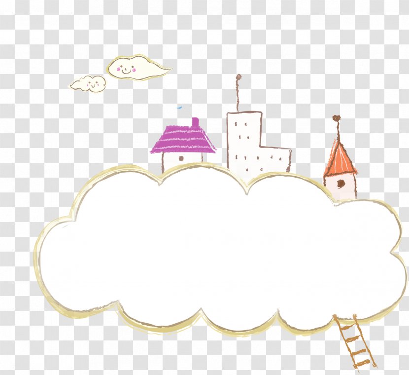 Cartoon - Tree - House On The Clouds Transparent PNG