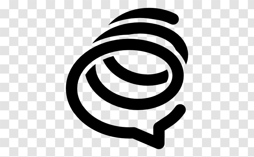 Spiral Logo Clip Art - Black And White Transparent PNG