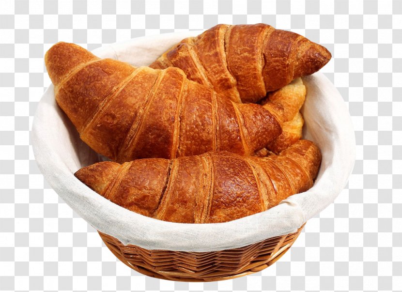 Croissant Doughnut Breakfast Bakery Pain Au Chocolat - Basket Of Croissants Transparent PNG