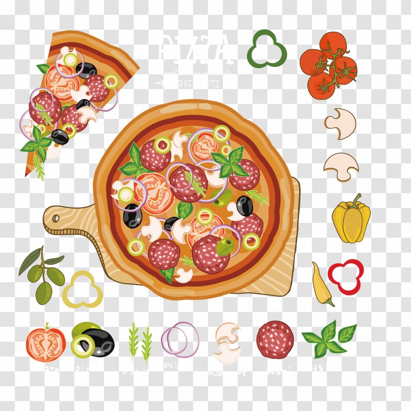 Pizza Fast Food European Cuisine Bacon - Fruit Transparent PNG