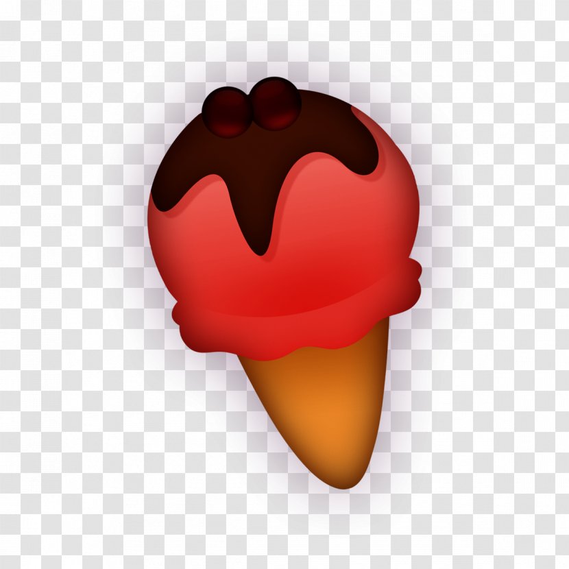 Ice Cream Cone Cartoon - Mouth - Model Transparent PNG