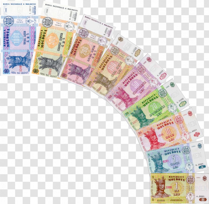 Moldovan Leu Romanian Currency Exchange Rate - Dollar - Banknote Transparent PNG