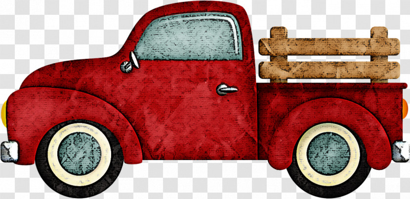 Vintage Car Red Vehicle Toy Vehicle Antique Car Transparent PNG