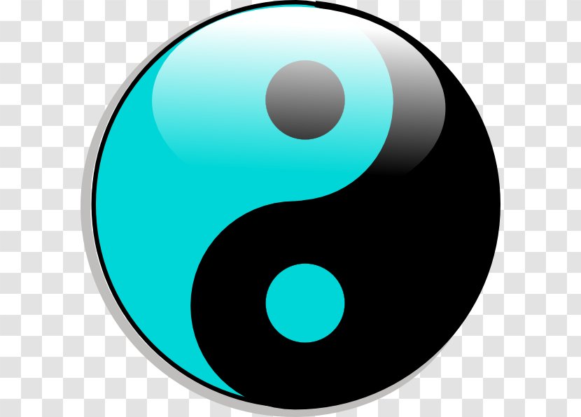 Yin And Yang Clip Art - Aqua Transparent PNG