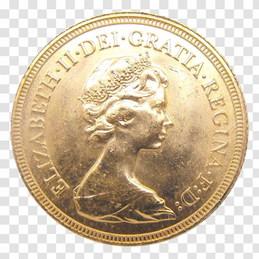 Gold Coin Half Sovereign - Brass Transparent PNG