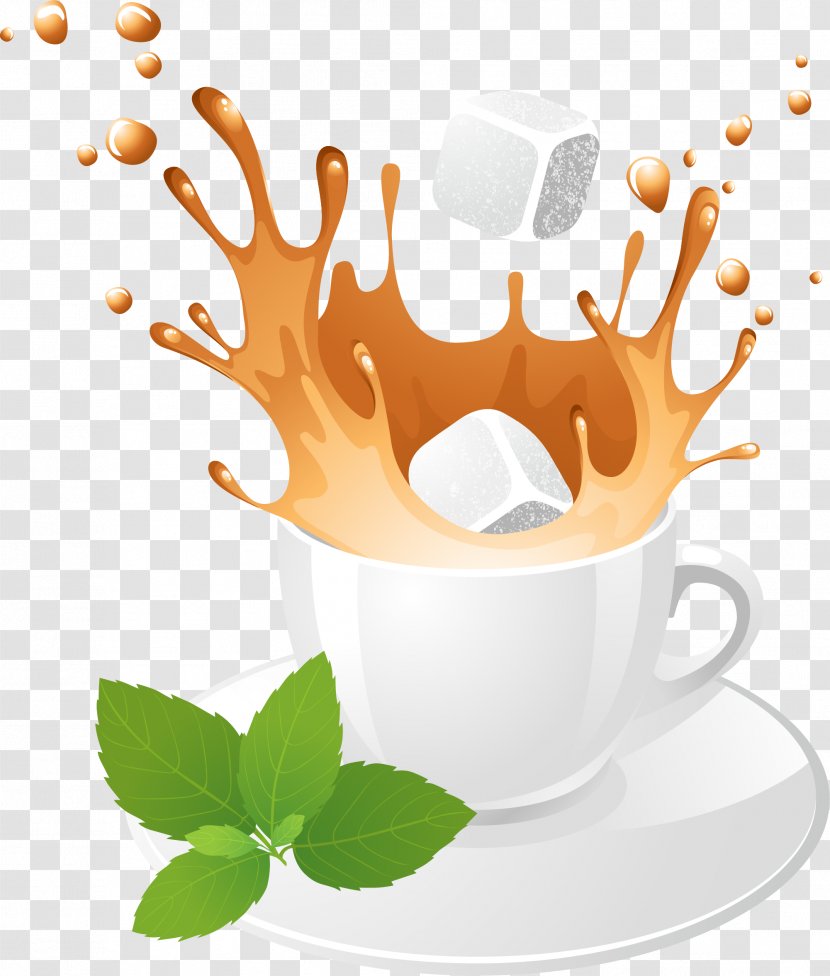 Cocktail Tea Champagne Drink - Cup - Hand Painted Brown Coffee Candy Transparent PNG