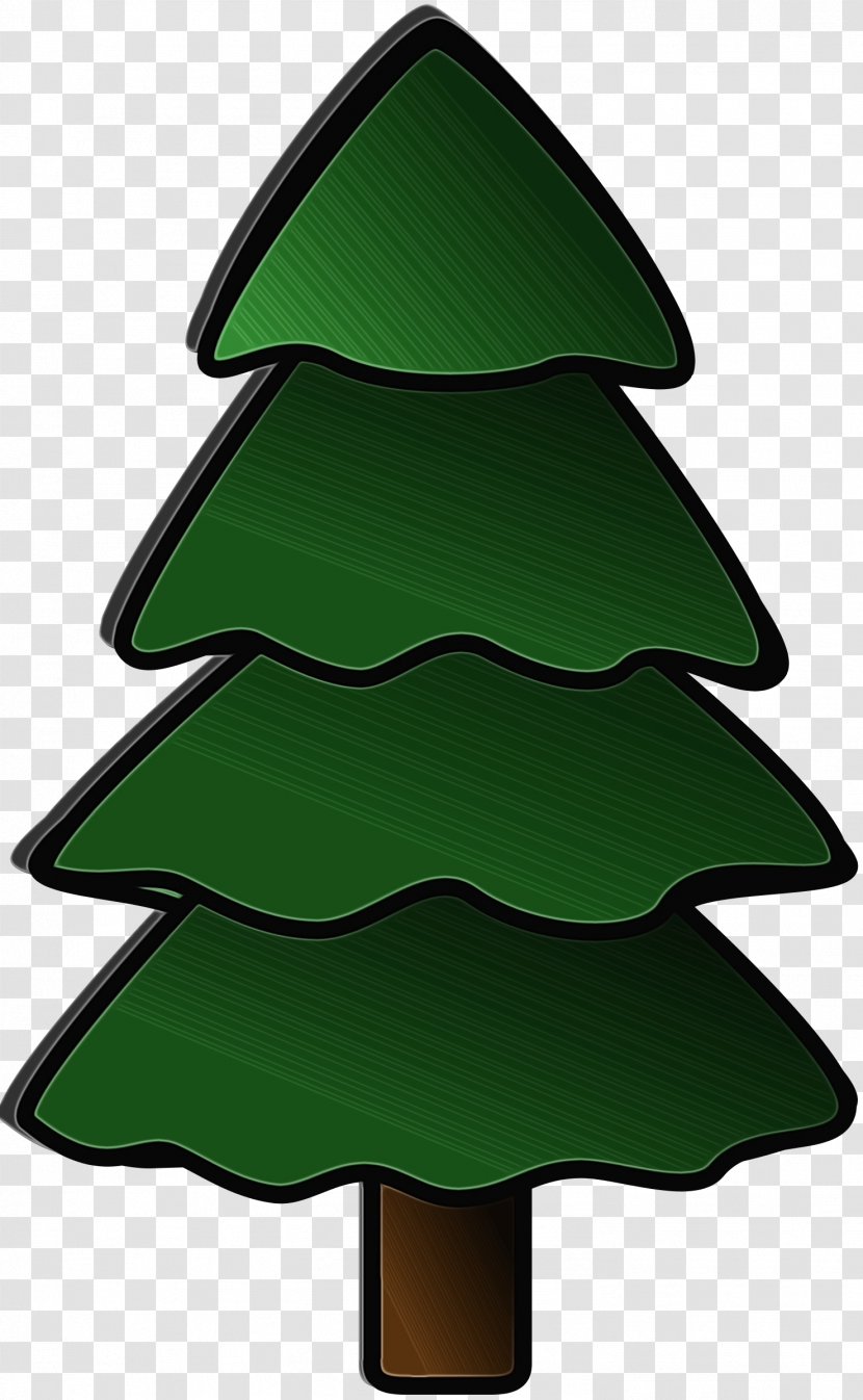 Christmas Tree Watercolor - Oregon - White Pine Plant Transparent PNG