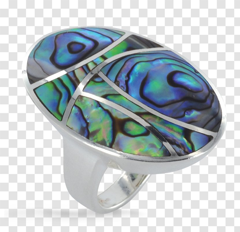 Opal Pāua Ring Seashell Jewellery - Sterling Silver Transparent PNG