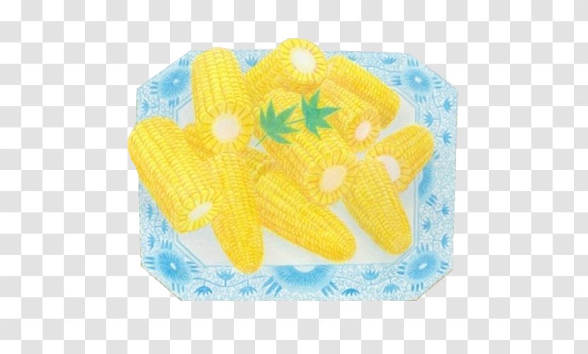 Corn On The Cob Waxy Watercolor Painting Illustration - Corncob - Boiled Hand Material Picture Transparent PNG