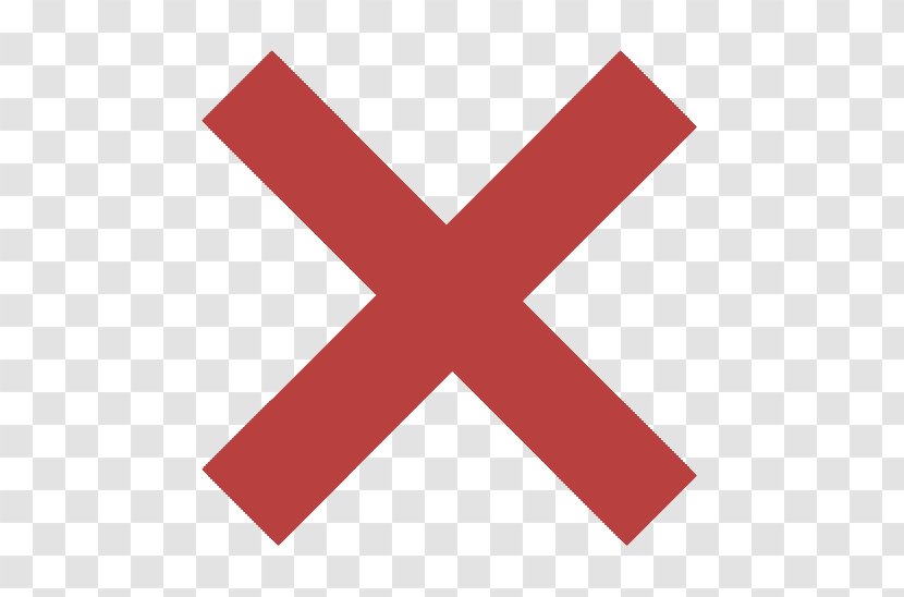 Bin Icon Cancel Close - Red - Material Property Symbol Transparent PNG