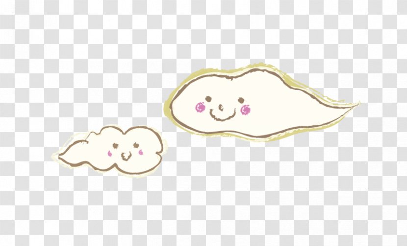 Cartoon Cloud Download - White - Cute Smiley Transparent PNG