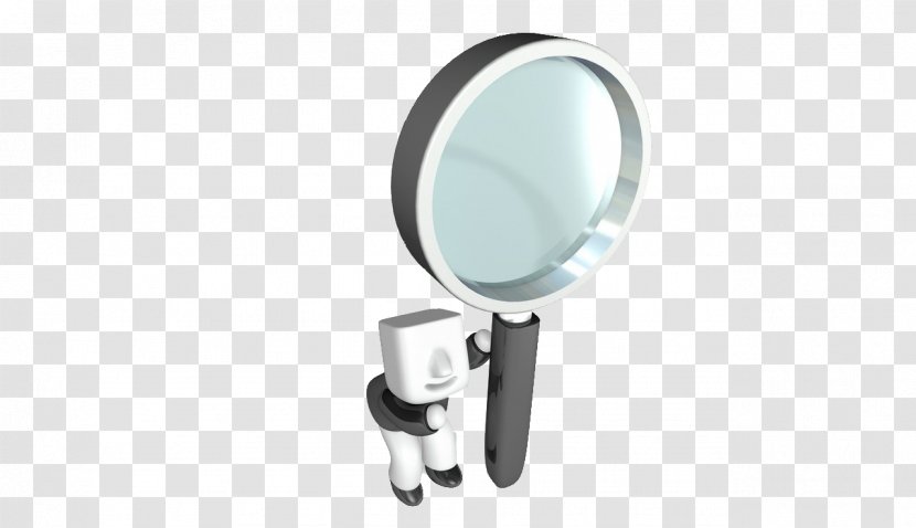 Magnifying Glass - Information - 3D Villain With A Transparent PNG
