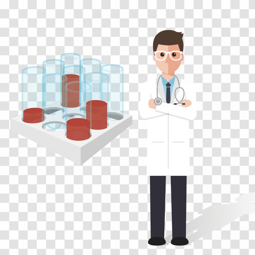 Cartoon Physician Illustration - Chemistry - Vector Pattern Material Health Examination Physical Center Transparent PNG