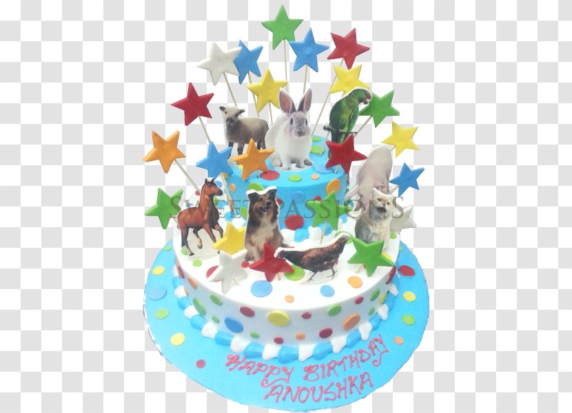 Birthday Cake Torte Decorating Sugar Paste - Animals Transparent PNG