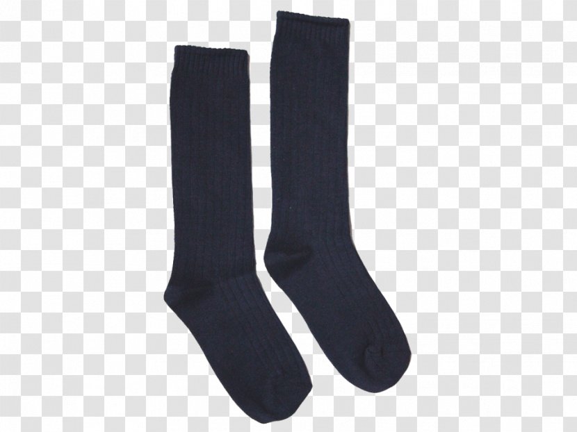 Sock Black M - Ribbed Transparent PNG