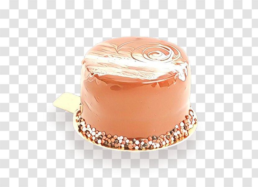 Food Pink Cake Dessert Buttercream - Peach Icing Transparent PNG