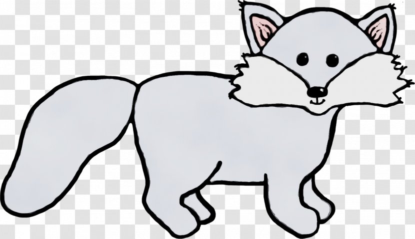 Arctic Fox Red Transparency Drawing - Whiskers - Coloring Book Transparent PNG