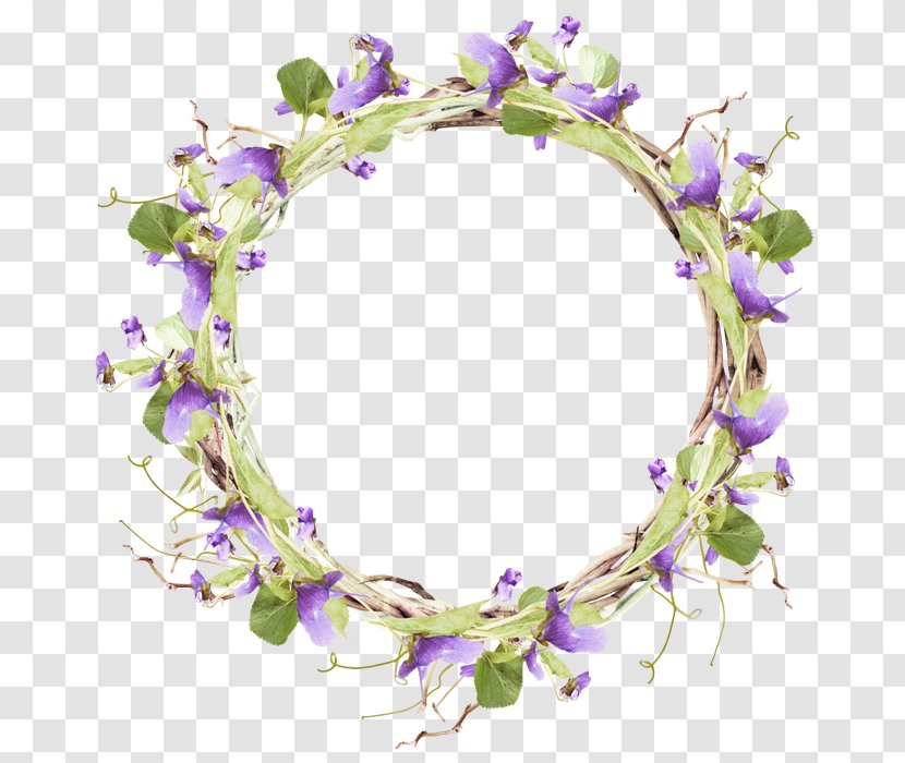 Floral Design Flower Clip Art - Lavender - Wreath Psd Transparent PNG