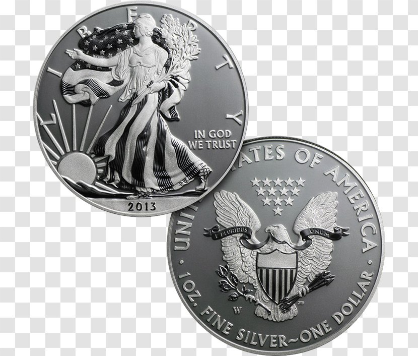 Coin West Point Mint American Silver Eagle - Proof Coinage - Uncirculated Transparent PNG