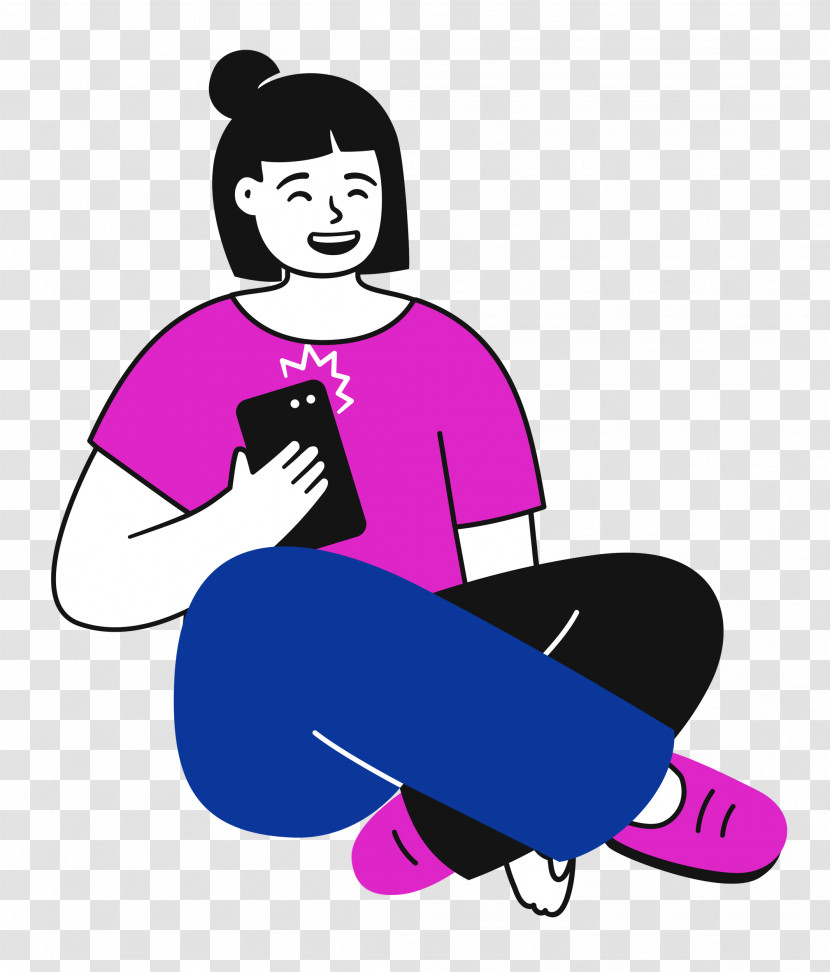 Sitting On Floor Sitting Woman Transparent PNG