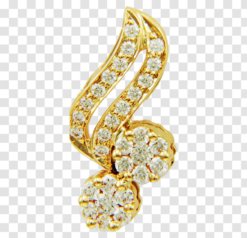 Earring Body Jewellery Diamond Yellow - Gold Transparent PNG