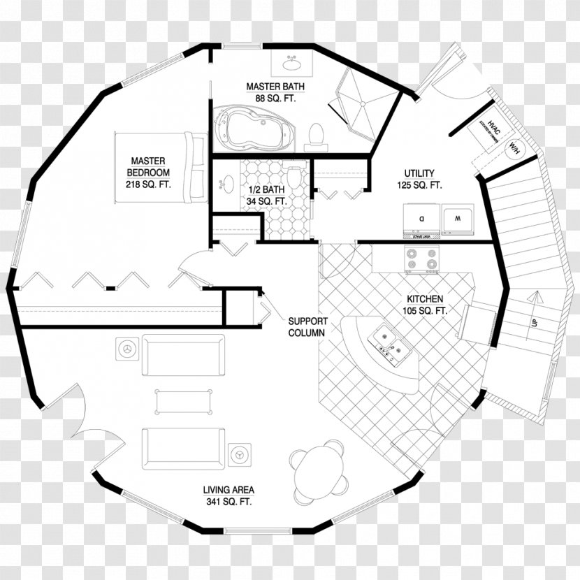 House Plan Floor - Drawing - Plans Transparent PNG