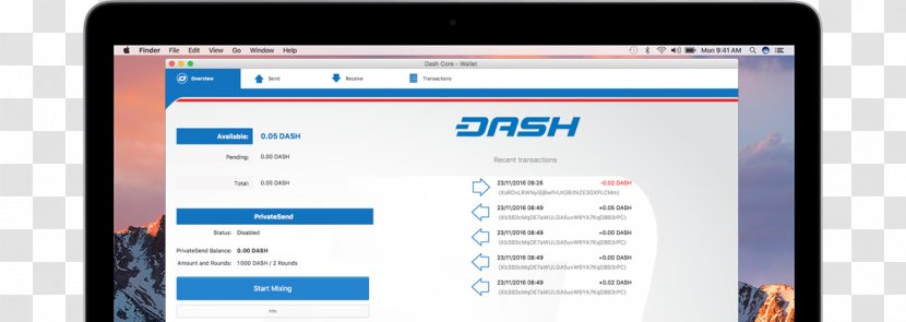 Dash Cryptocurrency Wallet Blockchain Transparent PNG