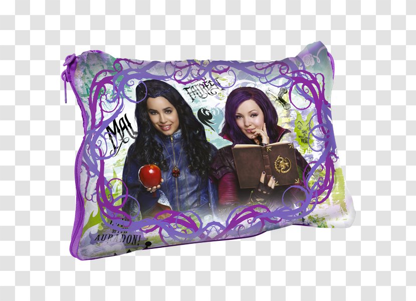 Maleficent Cushion Throw Pillows Lansay France SA - Magenta - Disney Descendants Transparent PNG