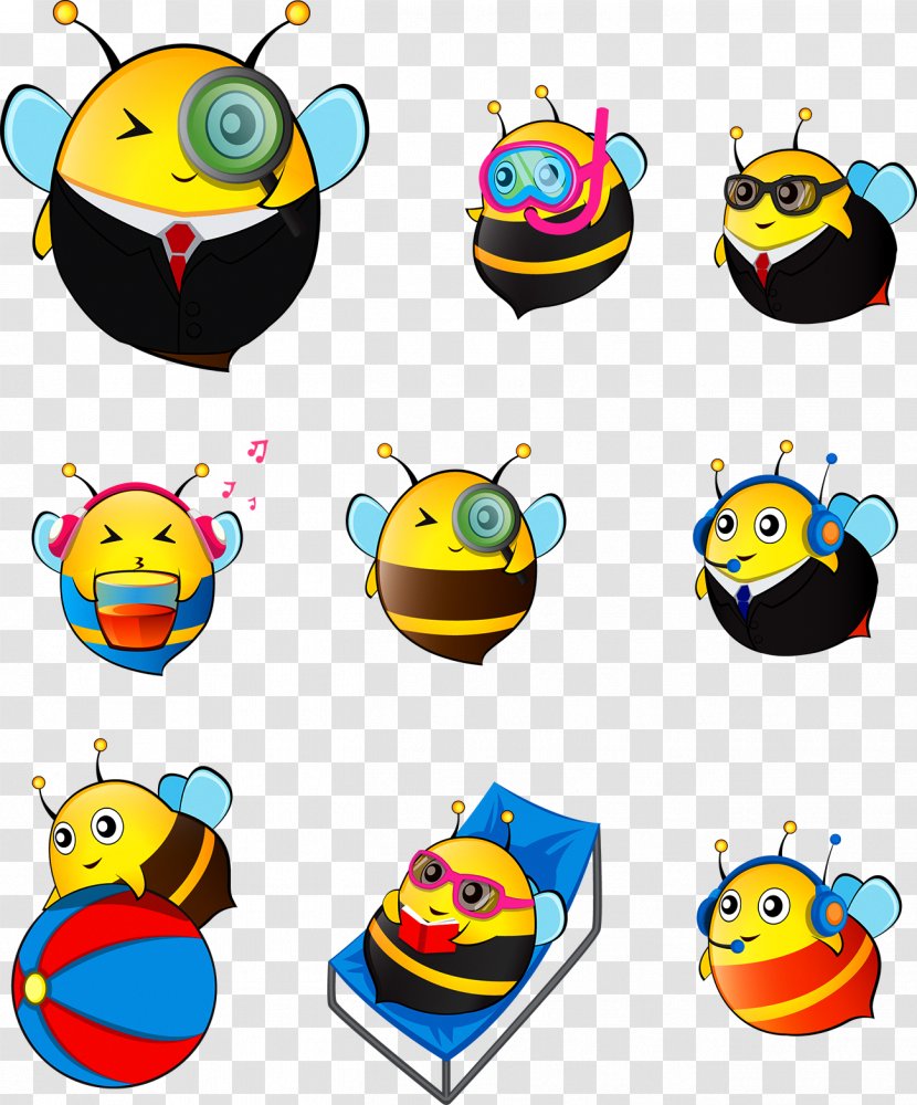 Apis Florea Apidae Cartoon Clip Art - Icon Design - Bee Transparent PNG