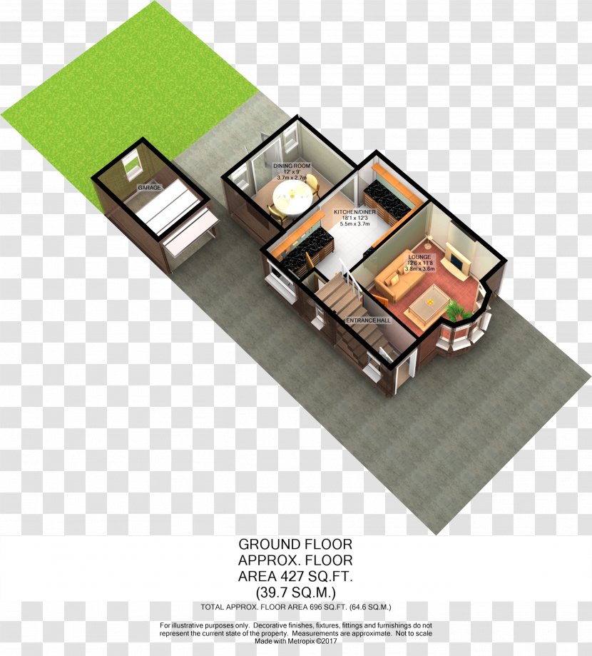 Open Plan Floor House Living Room Transparent PNG