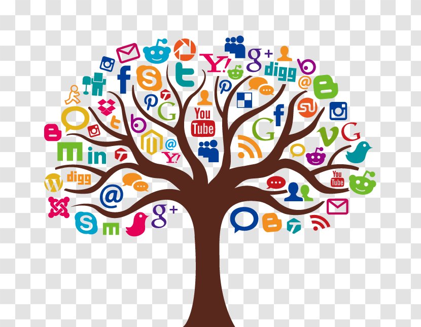 Social Media Marketing Icon - Vector Information Tree Transparent PNG