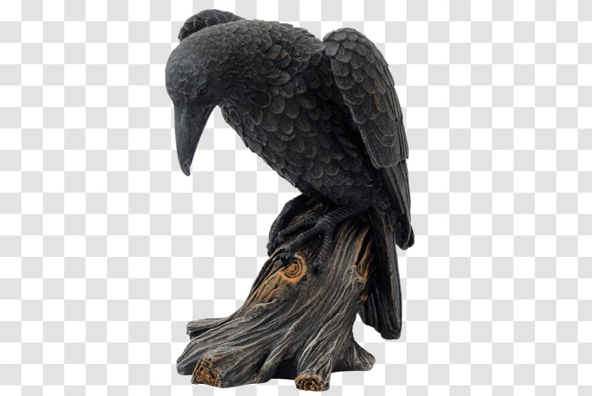 Figurine Sculpture Statue Common Raven Crow - Stump Transparent PNG